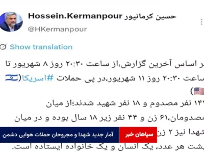آمار جدید شهدا و مجروحان حملات هوایی دشمن