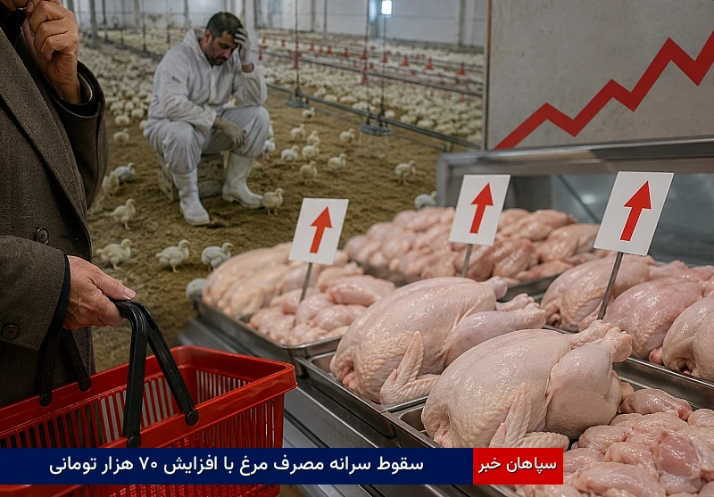 سقوط سرانه مصرف مرغ با افزایش ۷۰ هزار تومانی
